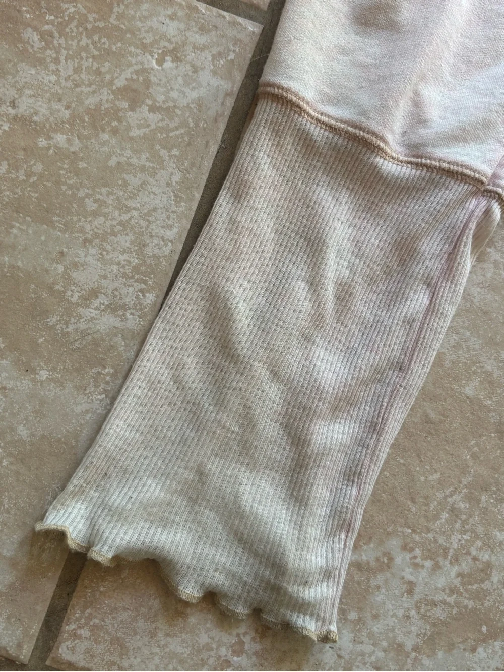 Free People Blush Pink Harem Jogger Pants Size Small Ribbed Cuff